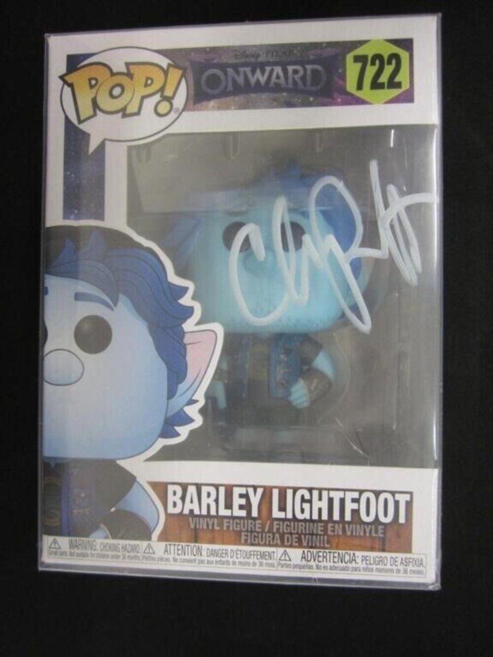 Chris Pratt signed Funko Pop! Movies: Onward - Barley Lightfoot #722 w/COA
